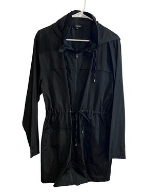 Lomon Hooded Drawstring Waist Jacket Coat Womens Size XL Armpit Measurement 25”